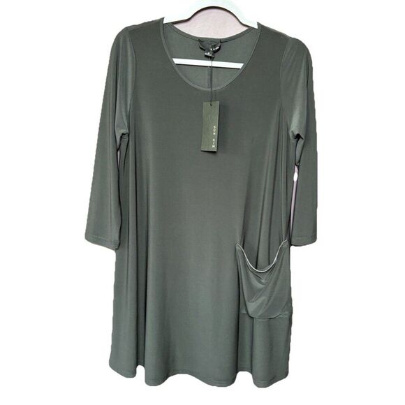 NEW Sun Kim Top Women Size Small Gray Minimalist Lagenlook Pullover Tunic - Picture 9 of 9